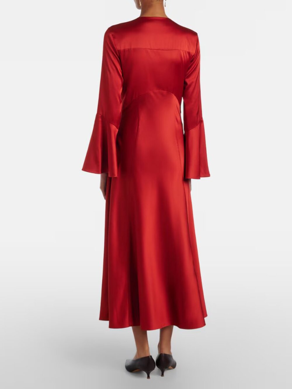 NWT Veronica Beard "Ezri" Satin Dress in Red, size 6 - Picture 4 of 13